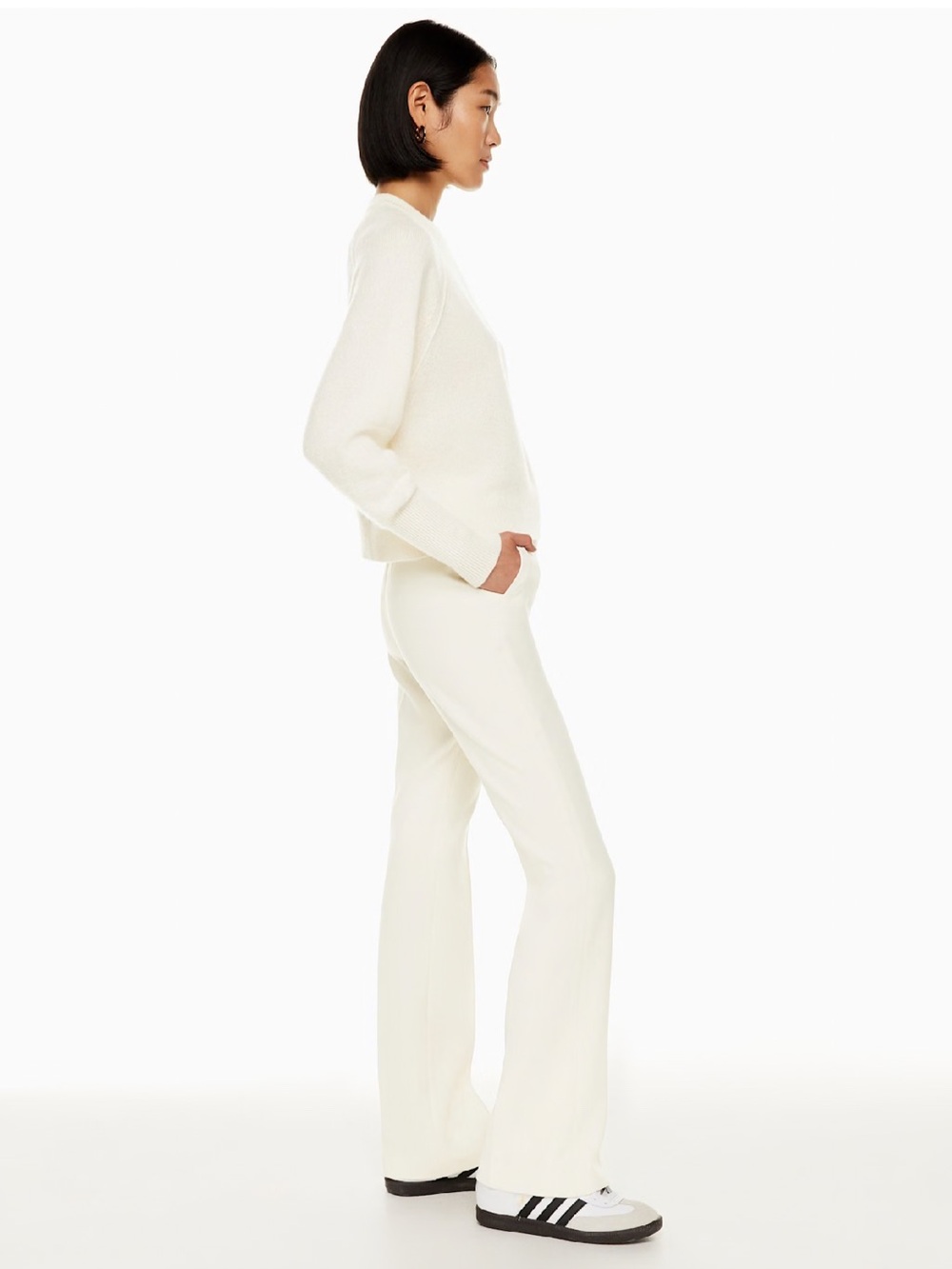 Babaton 100% Cashmere Luxe Crewneck Sweater Birch M - Picture 8 of 12